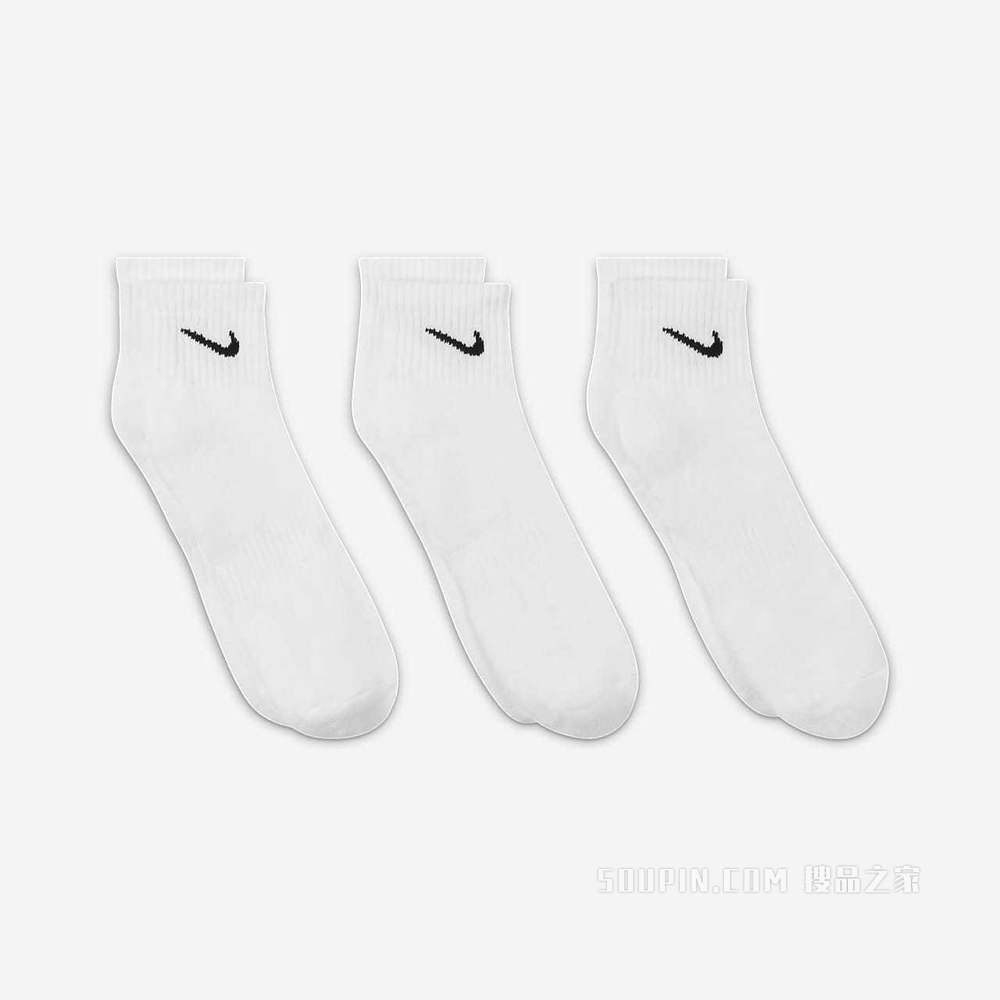 Nike Everyday Cushioned Ankle 训练袜（3 双）