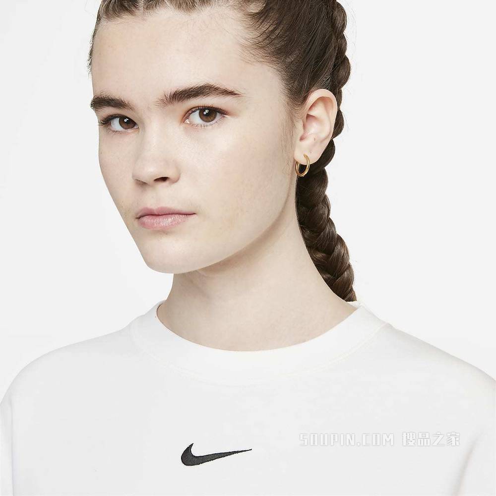 Nike Sportswear Collection Essentials 女子起绒圆领上衣