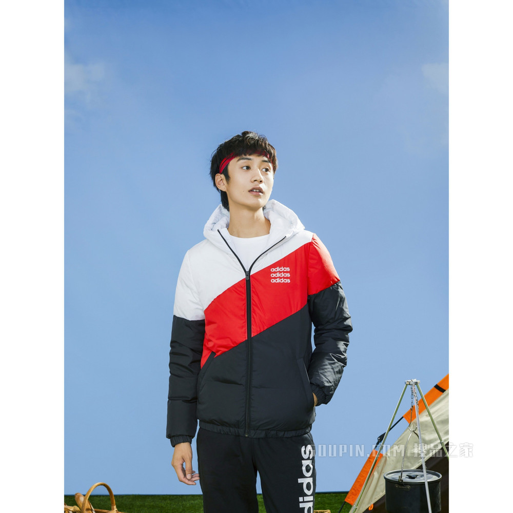 adidas neo M DWN CB JKT 冬季运动白鸭绒羽绒服