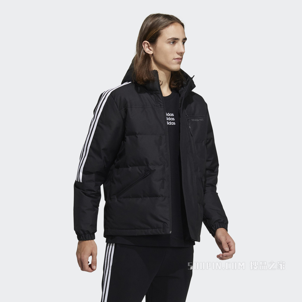 adidas neo M DWN WNT PRKA 新款冬季运动鸭绒羽绒服