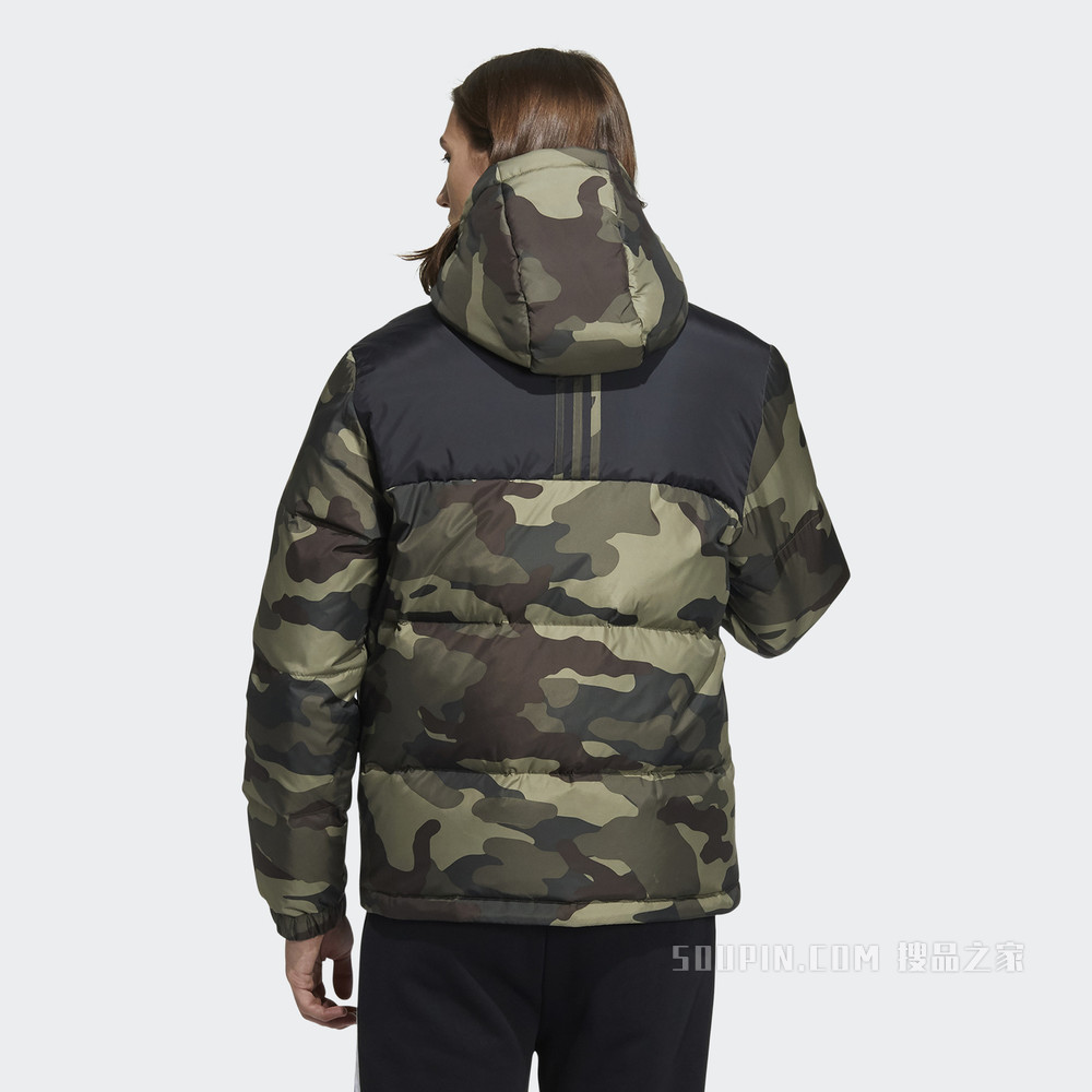 adidas neo M DWN CAMO PUFF 鸭绒羽绒服