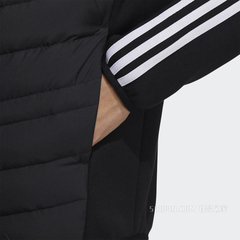 adidas neo M DWN HYBRD JKT 鸭绒羽绒服