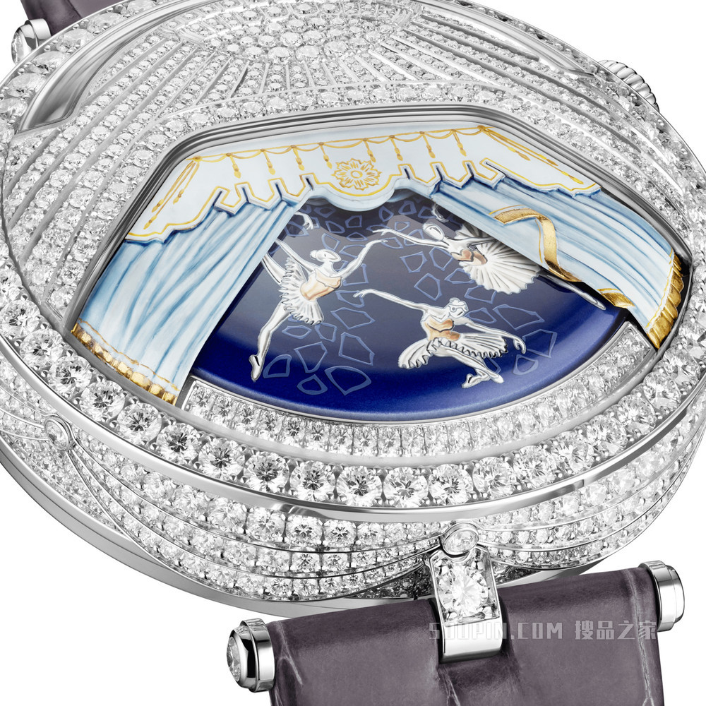 Poetic Complications诗意复杂功能腕表系列，Lady Arpels Ballerine Musicale Diamant腕表