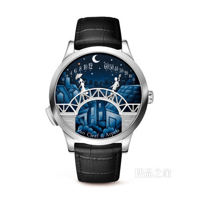 Poetic Complications®诗意复杂功能腕表系列，Midnight Pont des Amoureux腕表