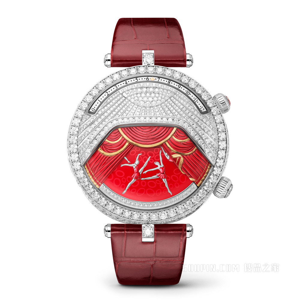 Poetic Complications诗意复杂功能腕表系列，Lady Arpels Ballerine Musicale Rubis腕表