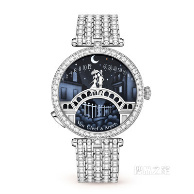 Poetic Complications®诗意复杂功能腕表系列，Lady Arpels Pont des Amoureux腕表