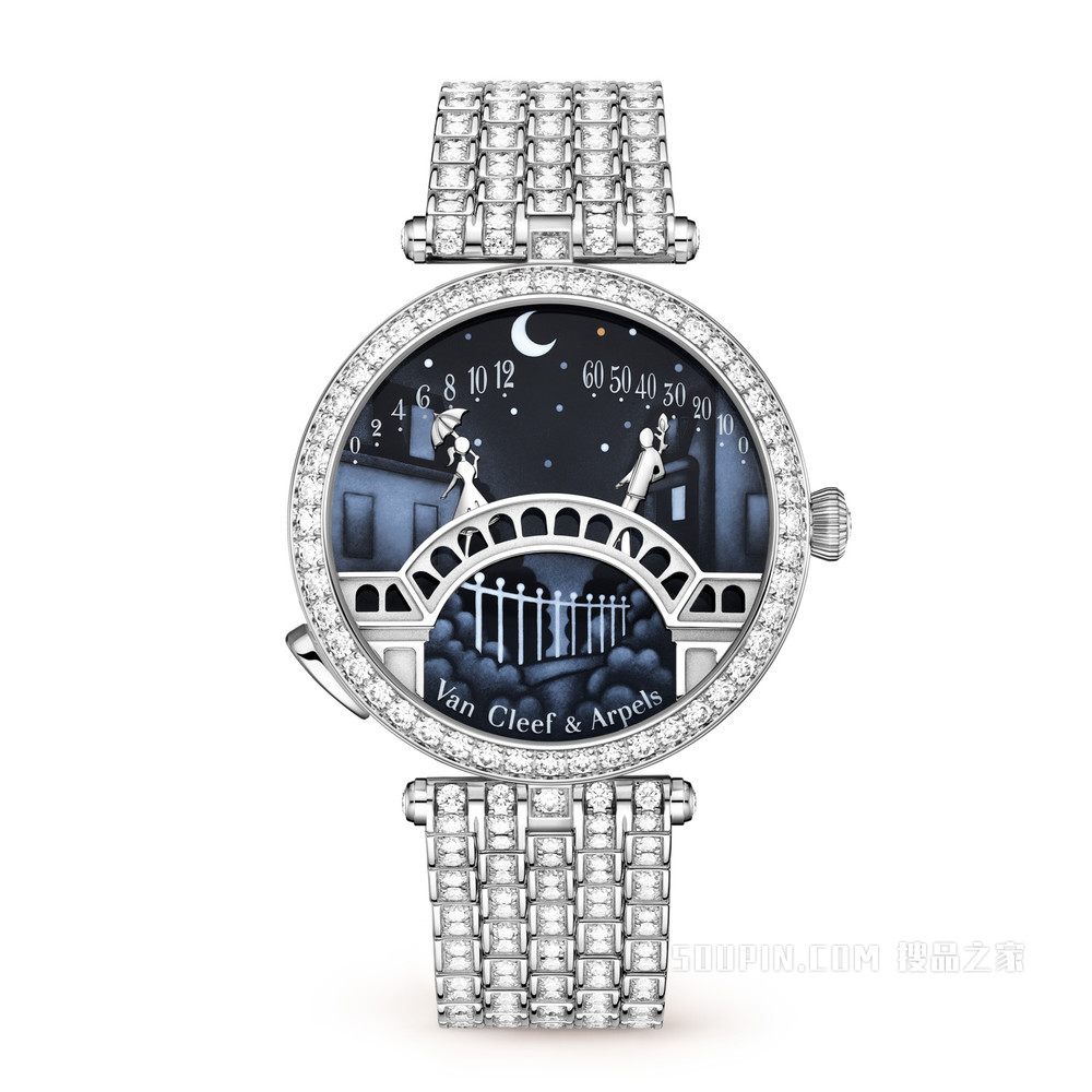 Poetic Complications®诗意复杂功能腕表系列，Lady Arpels Pont des Amoureux腕表