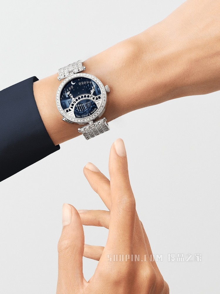Poetic Complications®诗意复杂功能腕表系列，Lady Arpels Pont des Amoureux腕表