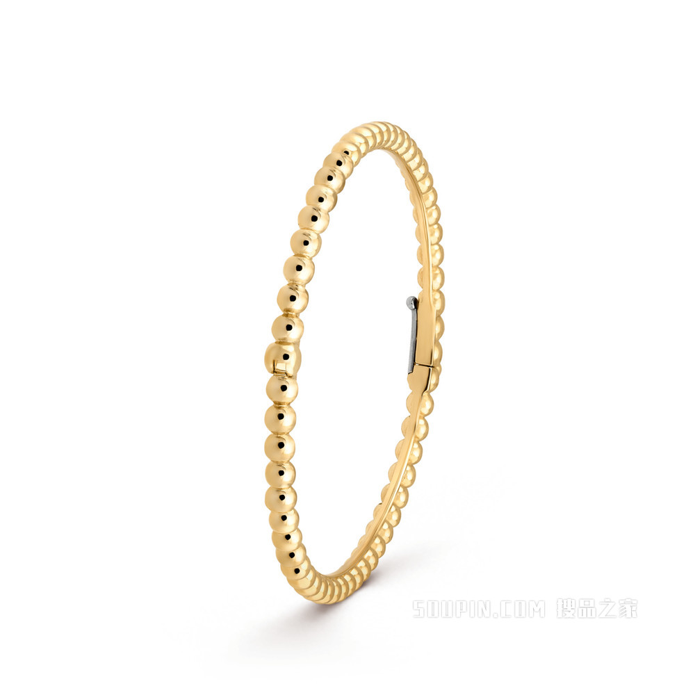Perlée pearls of gold手镯，黄K金，中号款式
