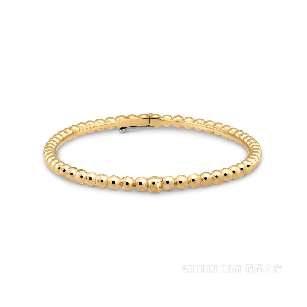 Perlée pearls of gold手镯，黄K金，中号款式