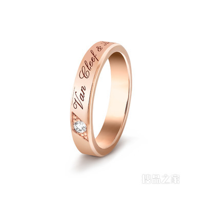 Toujours Signature Etoiles婚戒，4毫米
