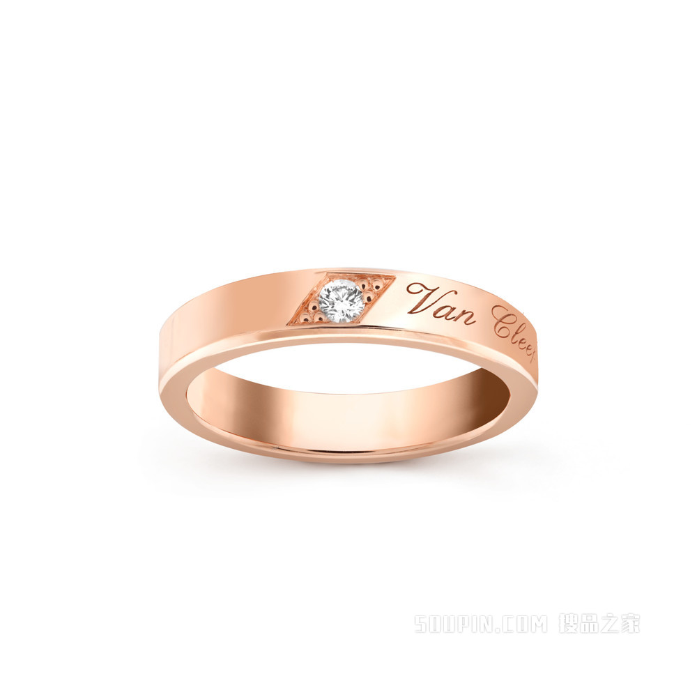 Toujours Signature Etoiles婚戒，4毫米