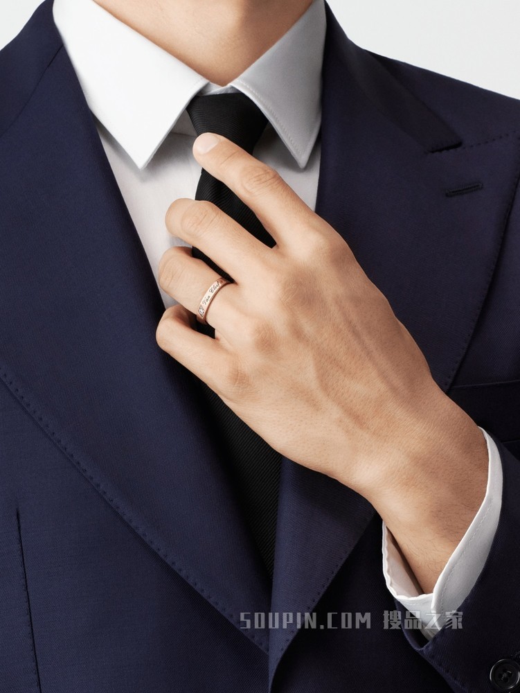 Toujours Signature Etoiles婚戒，4毫米