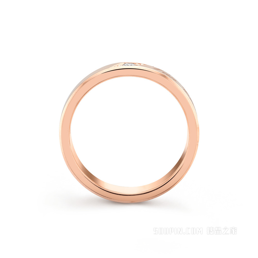 Toujours Signature Etoiles婚戒，4毫米
