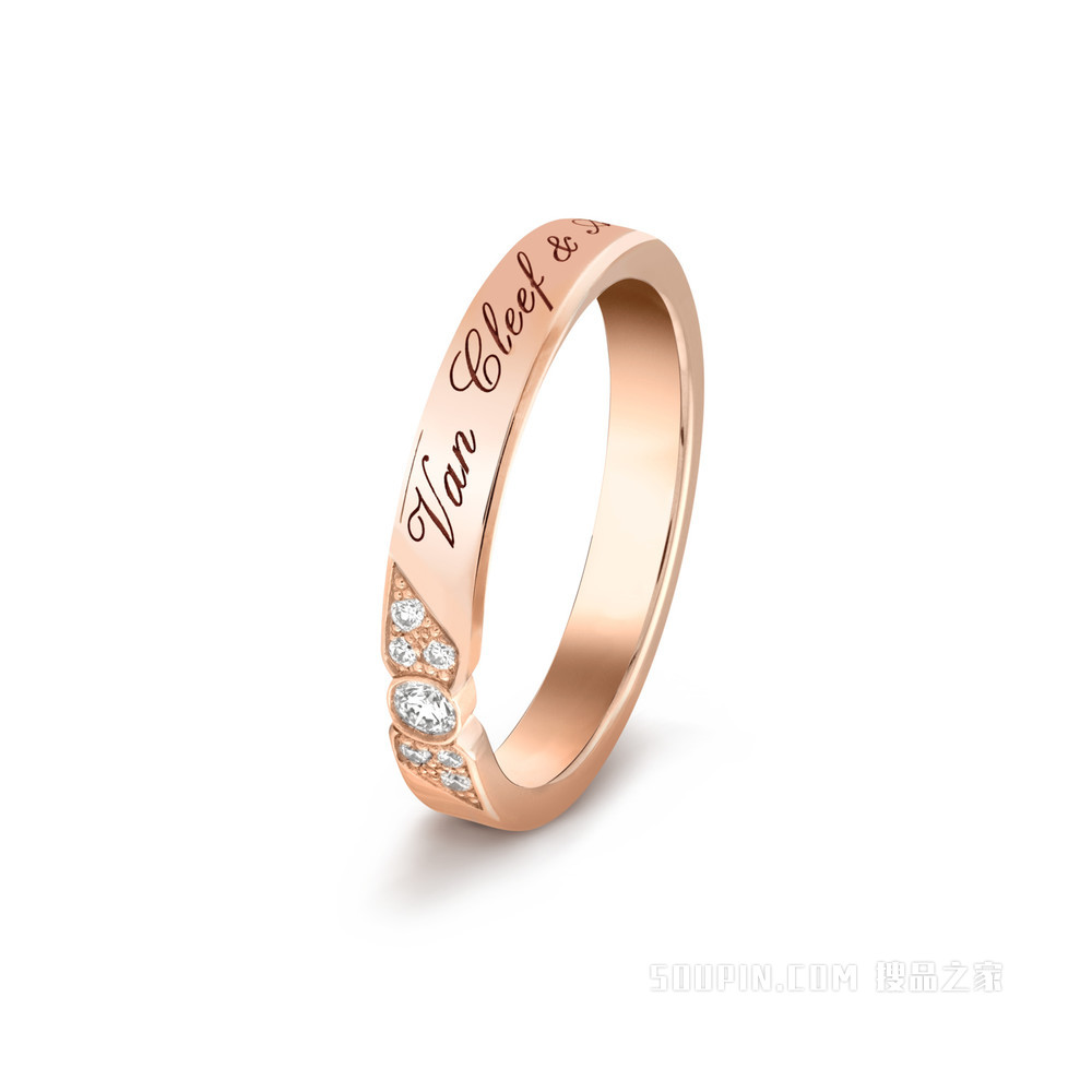Toujours Signature Etoiles婚戒，3毫米