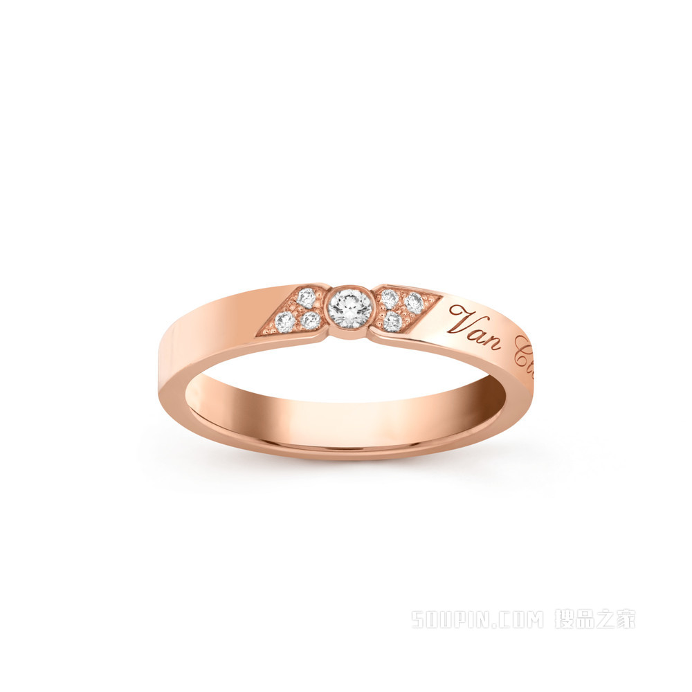 Toujours Signature Etoiles婚戒，3毫米