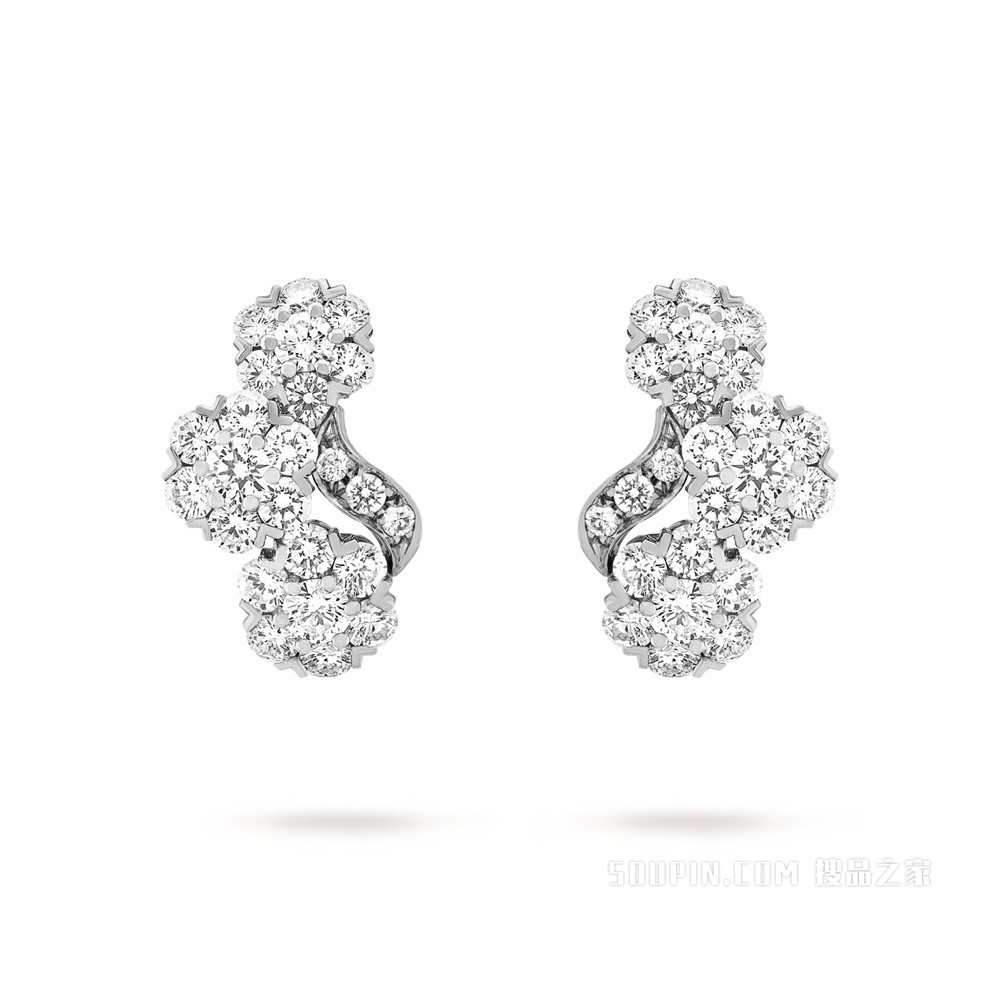 Snowflake Trois Fleurs耳环