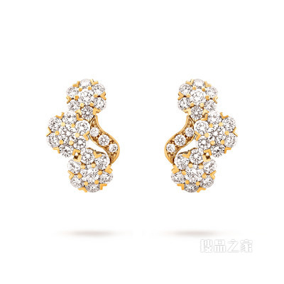 Snowflake Trois Fleurs耳环