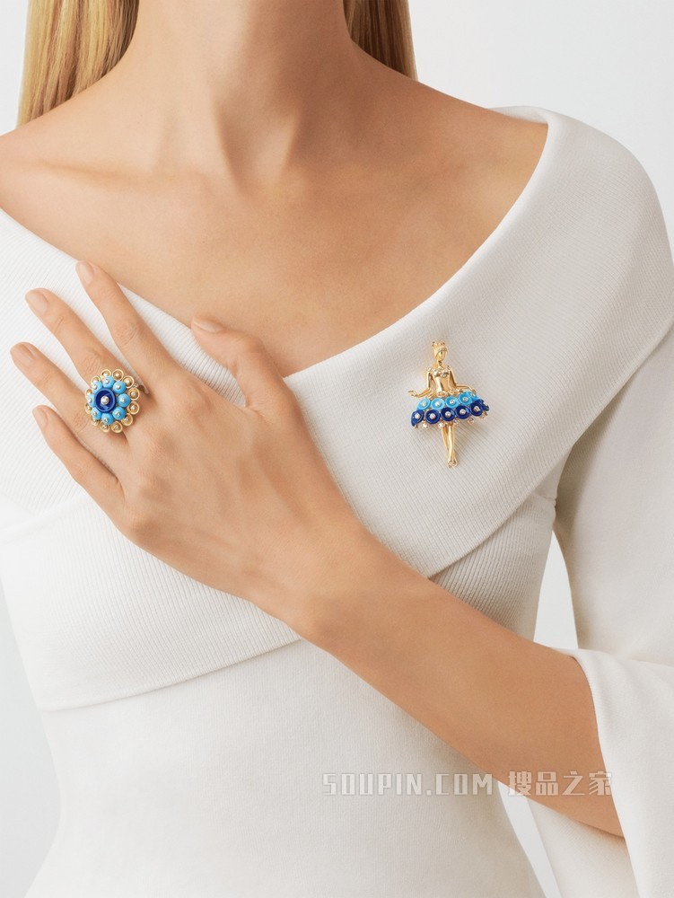 Bouton d'or ballerina胸针
