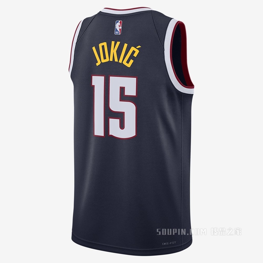 2020 赛季丹佛掘金队 (Nikola Jokic) Icon Edition Nike NBA Swingman Jersey 男子球衣