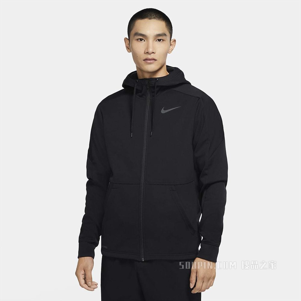 Nike Therma 男子全长拉链开襟训练连帽衫