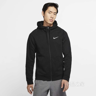 Nike Dri-FIT 男子针织全长拉链开襟训练连帽衫