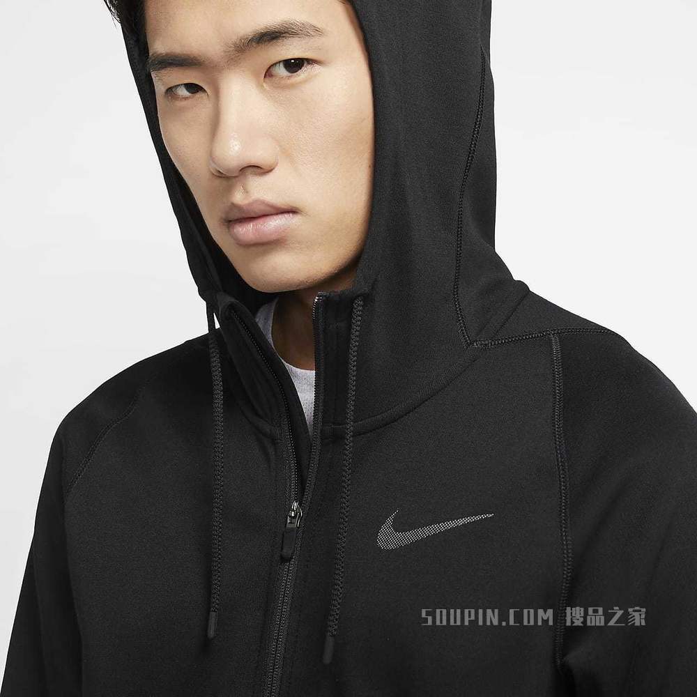 Nike Dri-FIT 男子针织全长拉链开襟训练连帽衫