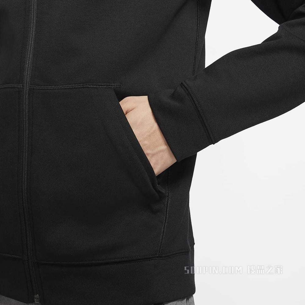 Nike Dri-FIT 男子针织全长拉链开襟训练连帽衫