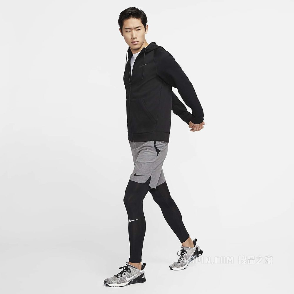 Nike Dri-FIT 男子针织全长拉链开襟训练连帽衫