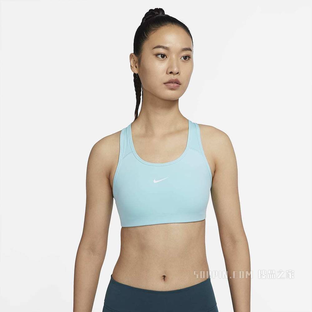 Nike Swoosh 女子中强度支撑一片式衬垫运动内衣