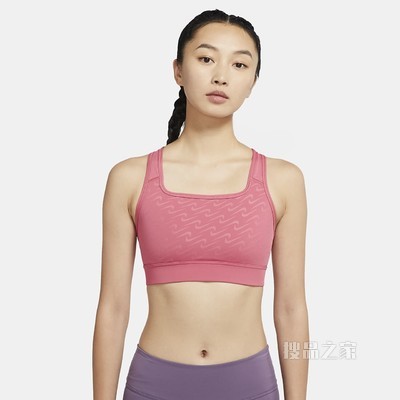 Nike Dri-FIT Swoosh Icon Clash Printed 女子中强度支撑一片式衬垫运动内衣