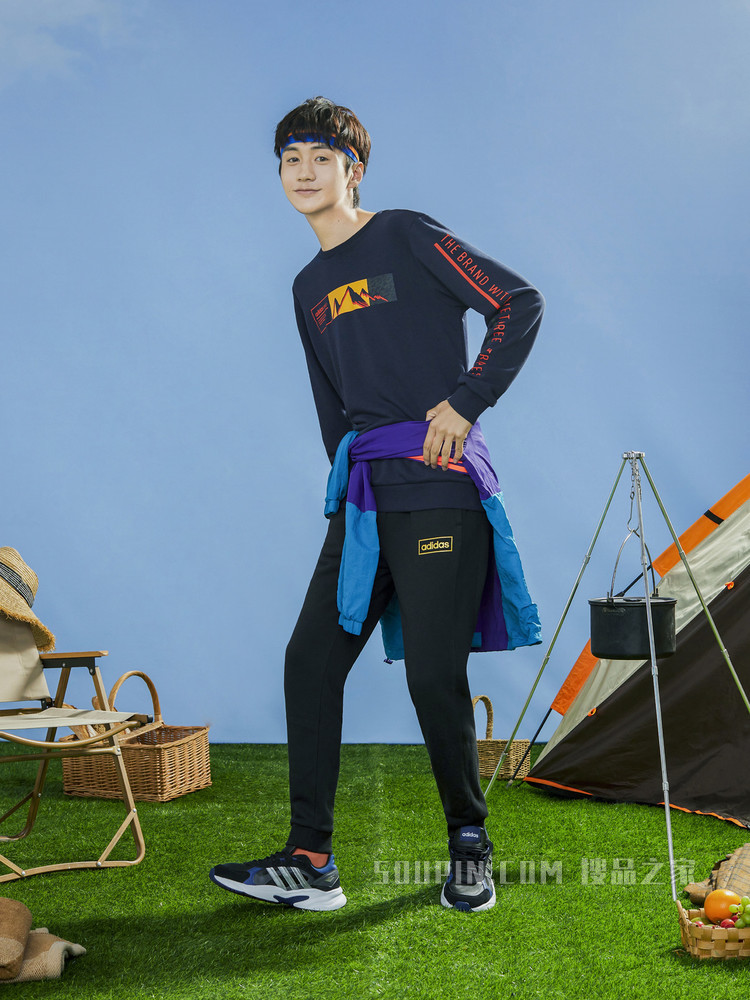 adidas neo M SS CS SWT 运动圆领卫衣