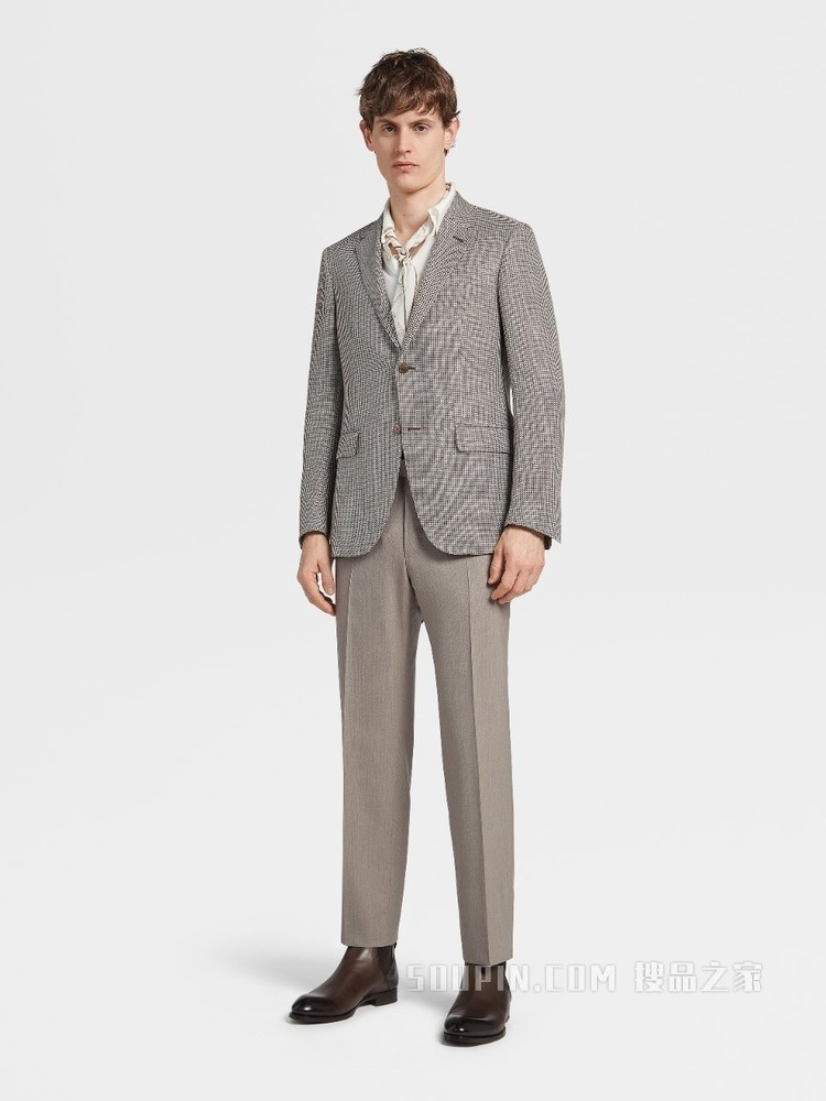 本白色 Premium 棉质针织短袖 Polo 衫