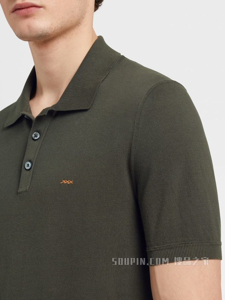 Zegna XXX 系列针织棉质 POLO 衫