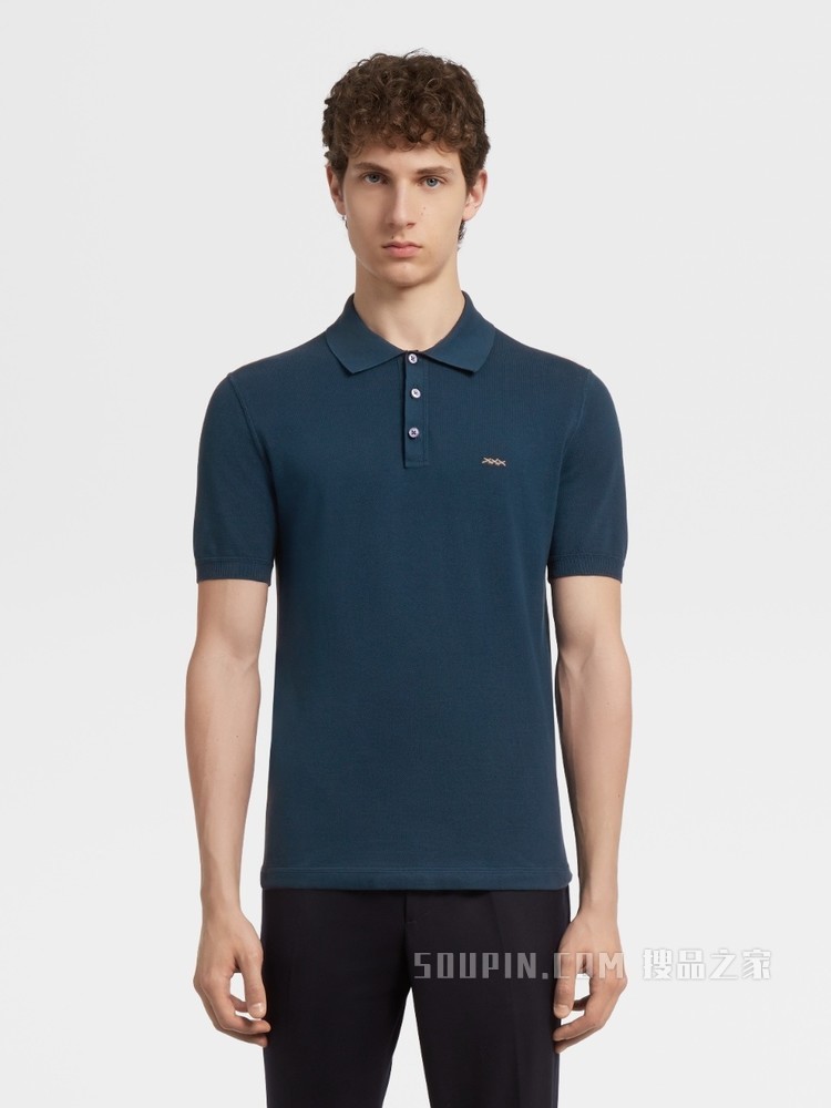 Zegna XXX 系列针织棉质 POLO 衫