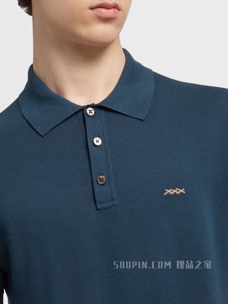 Zegna XXX 系列针织棉质 POLO 衫
