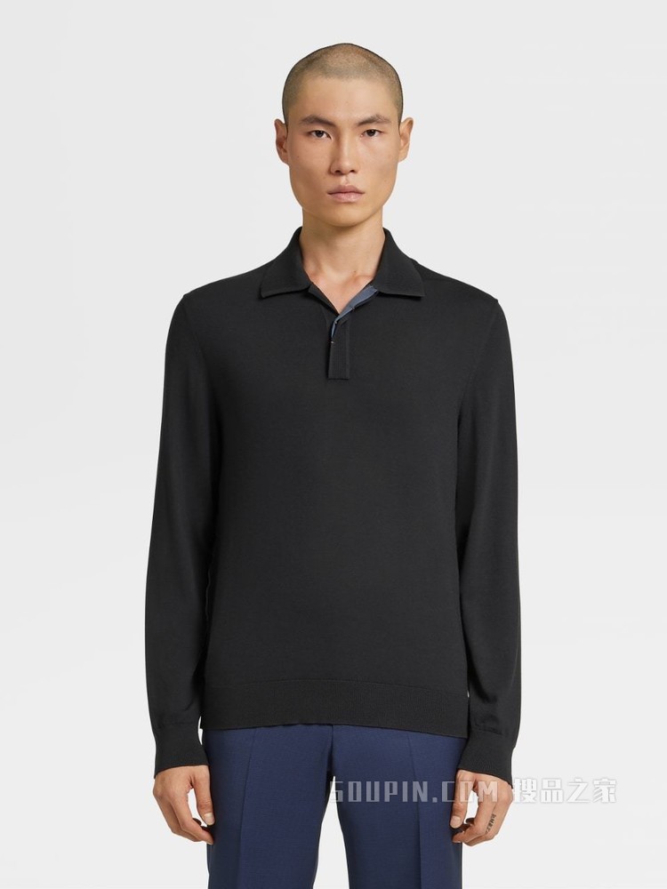 Zegna XXX 系列 Centoventimila 针织 Polo 衫