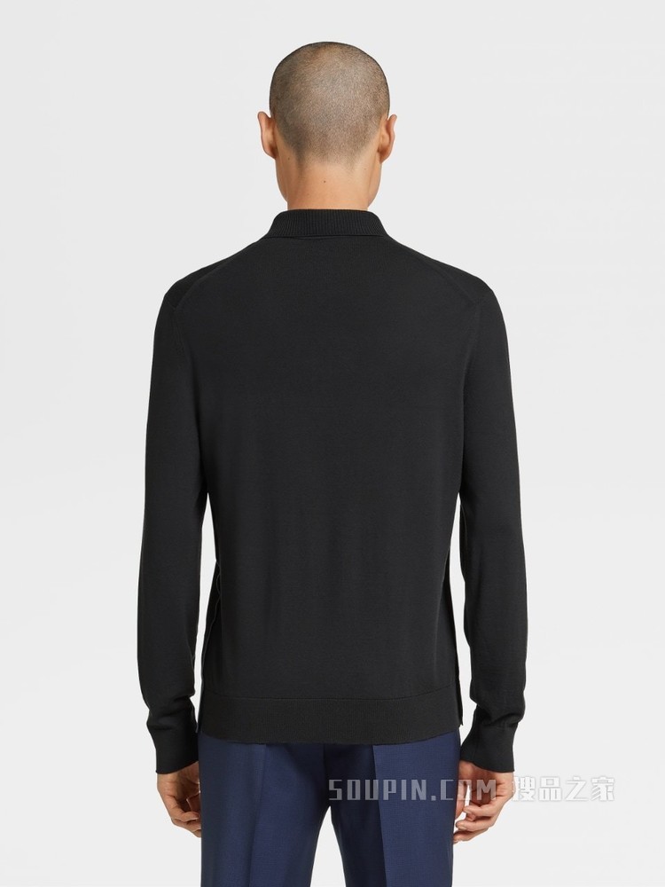 Zegna XXX 系列 Centoventimila 针织 Polo 衫