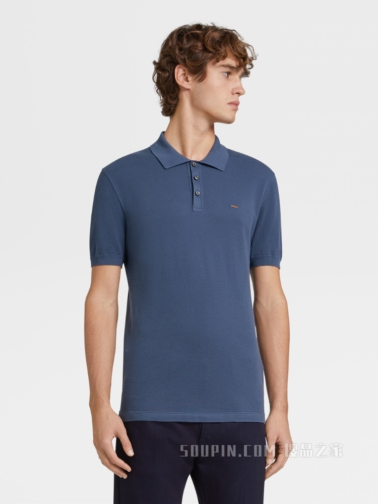 Zegna XXX 系列针织棉质短袖 Polo 衫