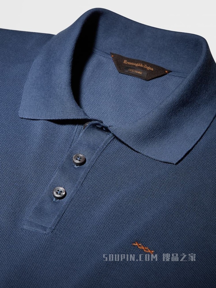 Zegna XXX 系列针织棉质短袖 Polo 衫