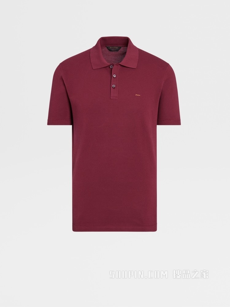 Zegna XXX 系列针织棉质短袖 Polo 衫