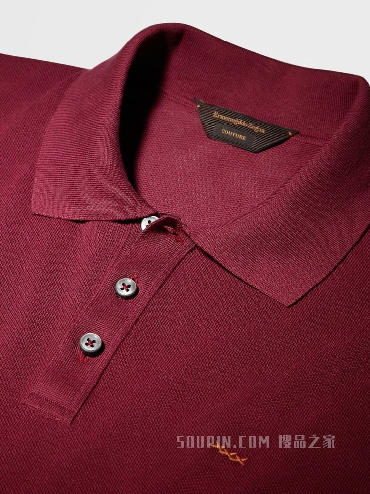 Zegna XXX 系列针织棉质短袖 Polo 衫