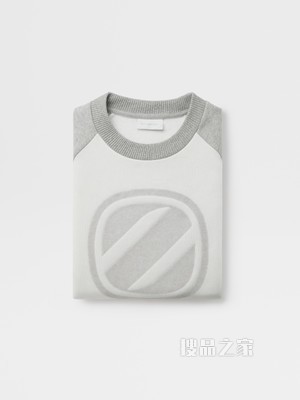 Z 字复古标识棉及山羊绒混纺圆领运动衫