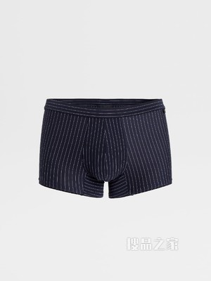 蓝色超细莫代尔纤维提花平角短裤