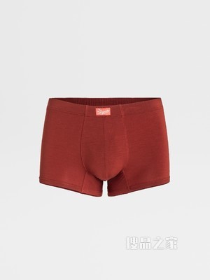 红色超细莫代尔纤维平角短裤