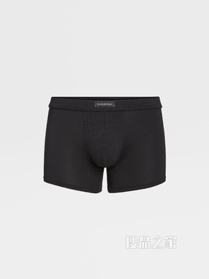 黑色超细莫代尔宽松四角短裤