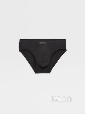 黑色超细莫代尔中腰三角内裤