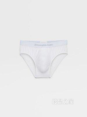 白色弹力棉质中腰三角内裤