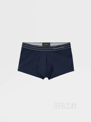 宝石蓝弹力棉平角内裤
