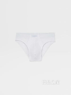 白色超细莫代尔中腰三角内裤
